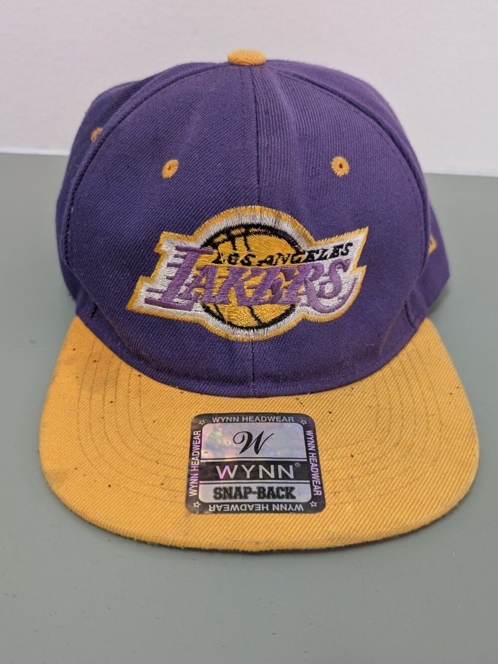 90's Wynn Brand Flatbill, Snapback Embroidered L.A. Lakers Cap